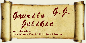 Gavrilo Jelikić vizit kartica